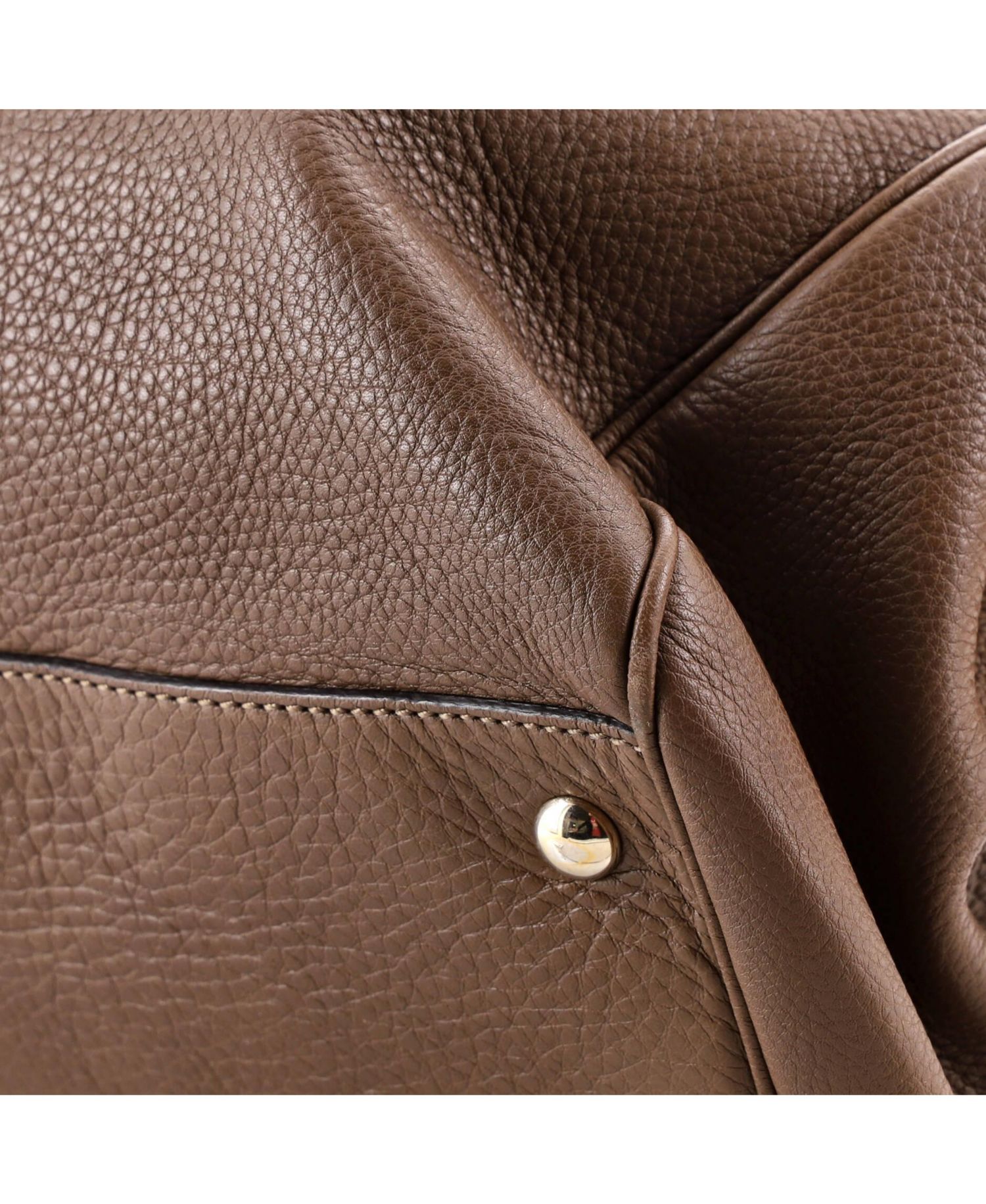 Large Bamboo Shopper Tote Leather