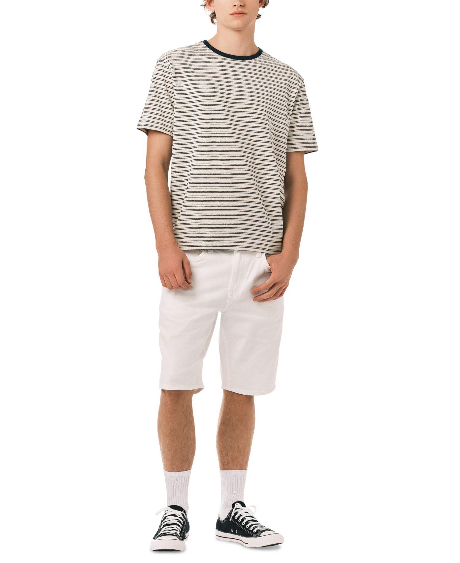Men's Kindo Knit Horizontal Stripes T-shirt