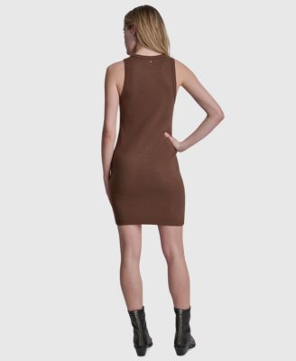 brown formal dress women Short Sequin Party Dress with Side Beading