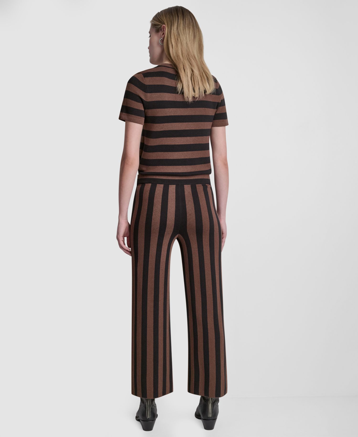 Women's Pull-On Striped Ankle-Length Pants