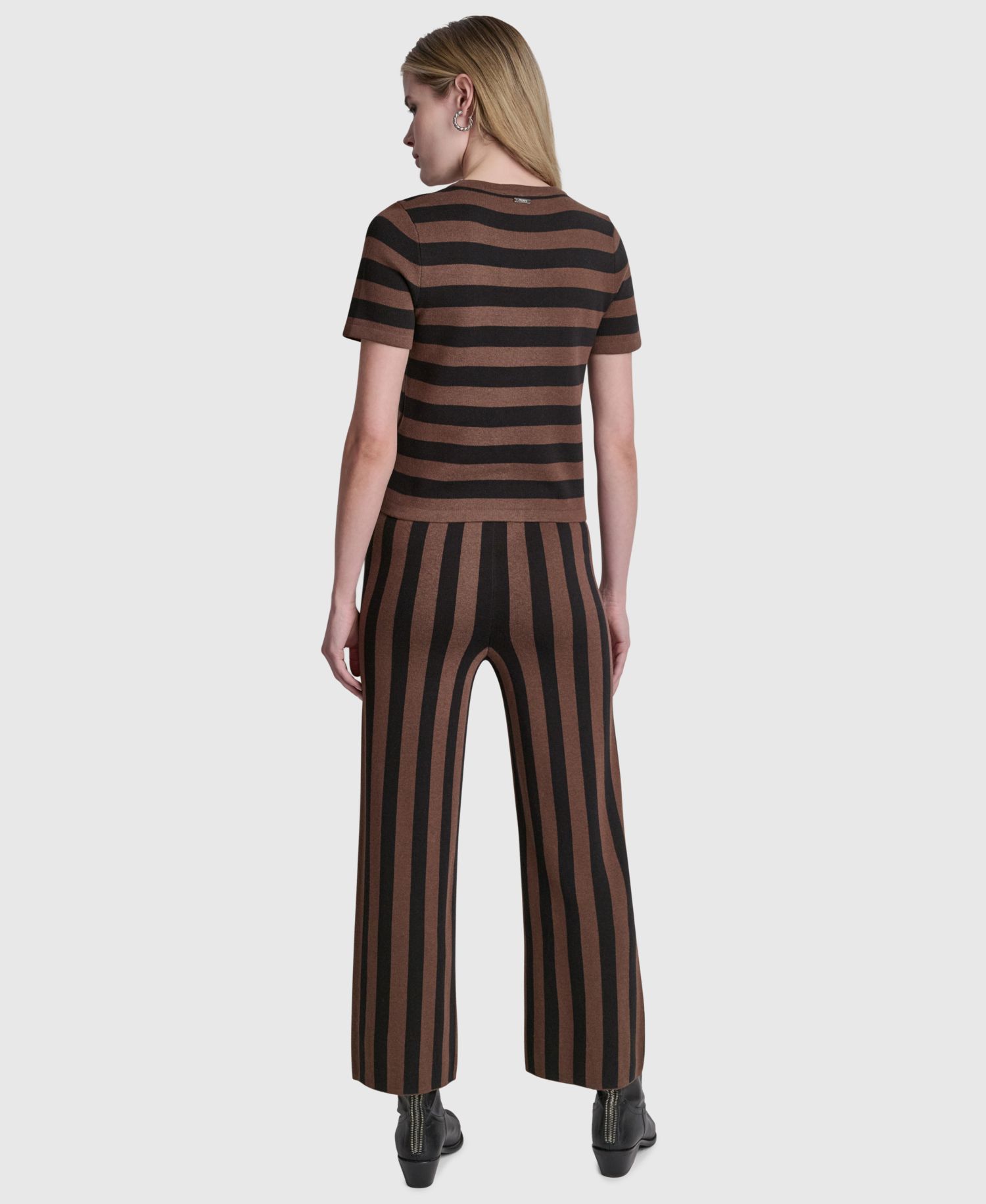 Women's Pull-On Striped Ankle-Length Pants