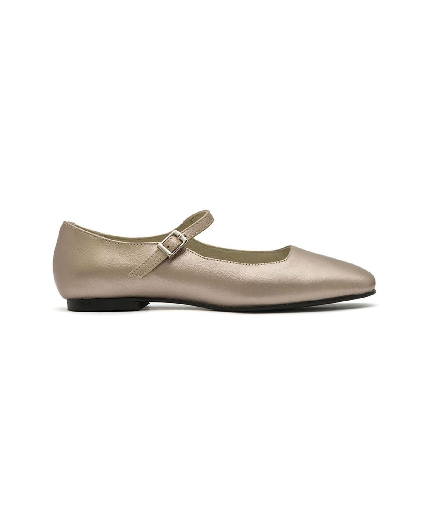 Женские балетки Menina Step Ellie Square Toe Mary Jane, цвет: Светлый золотой — фото 2