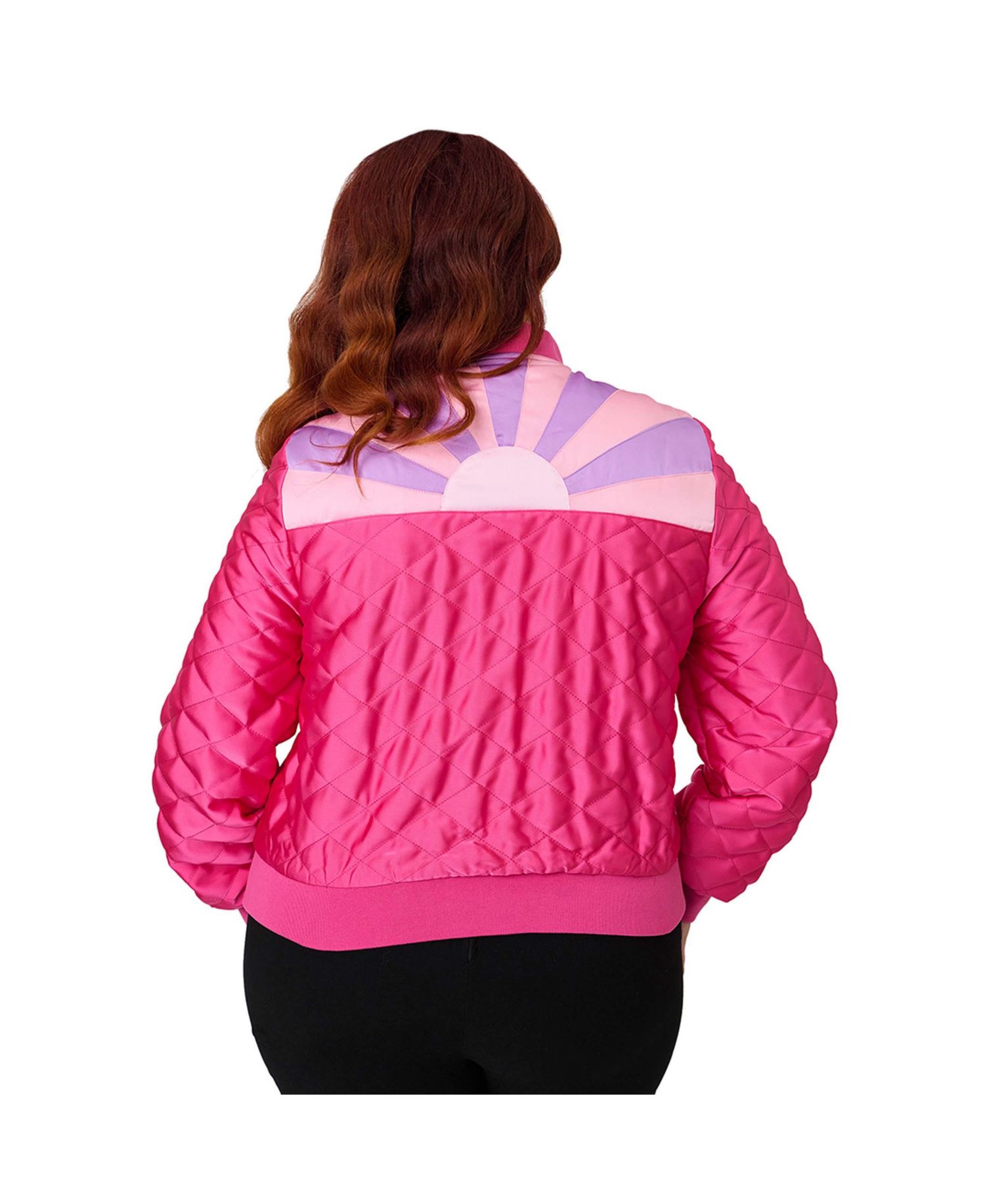 Plus Size Quilted Varsity Jacket