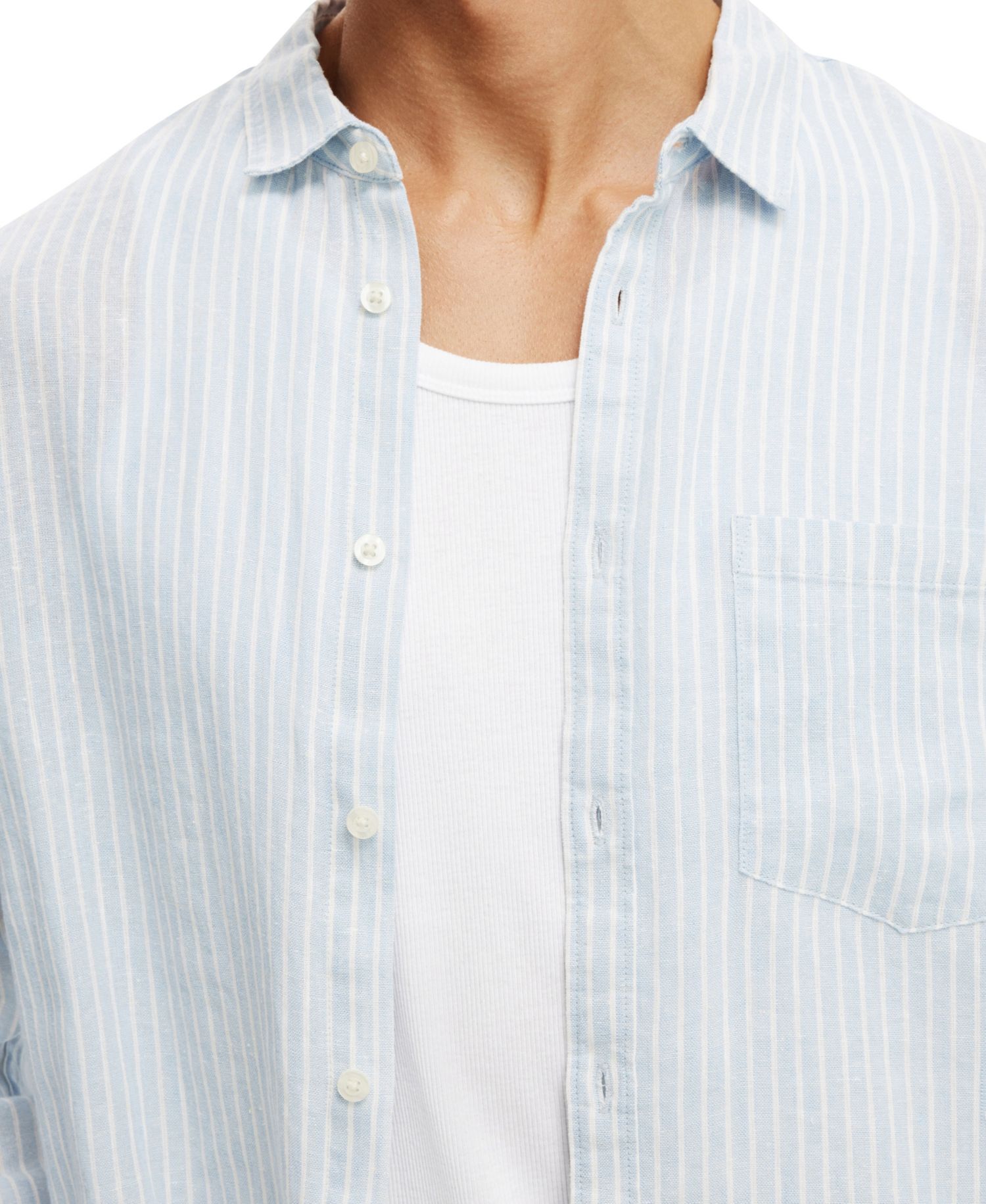 Men's Relaxed Linen Long-Sleeve Shirt