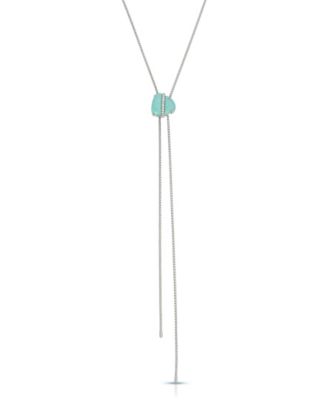 Silver-Tone Turquoise Solstice Bolo Necklace