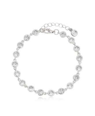 Everyday Crystal Silver-Plated Link Bracelet