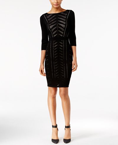 Calvin Klein Illusion Knit Sheath Dress - Dresses - Women - Macy's