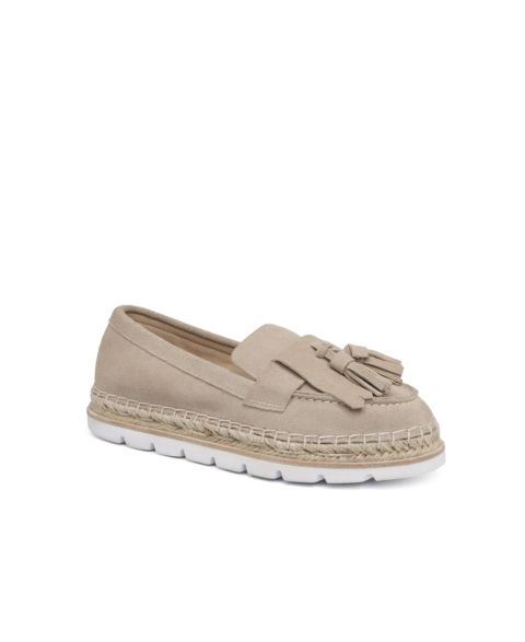 Женские туфли JSlides Benson Suede Espadrille Loafer, цвет: Бежевый