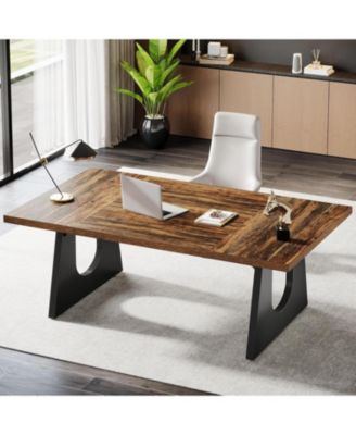 70.86-Inch Office Computer Desk, Modern Simple Style Rectangle Writing Table for Home Office