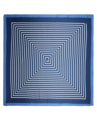 Women's Navy Oversized Square Scarf