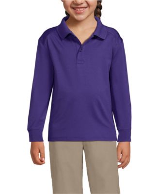 Girls Long Sleeve Rapid Dry Polo Shirt