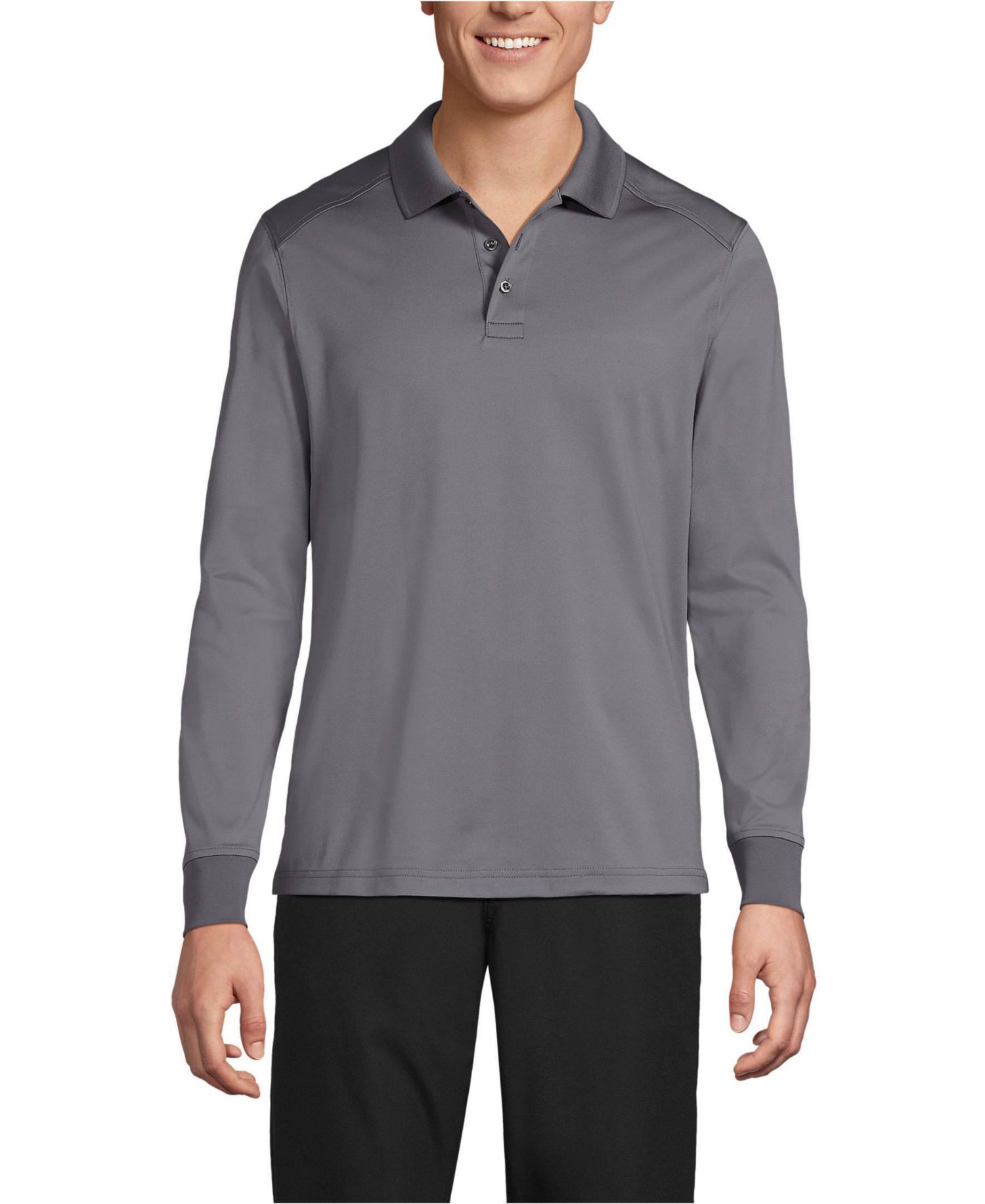 Men's Long Sleeve Rapid Dry Polo Shirt