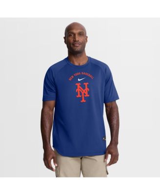 Men's Royal New York Mets Authentic Collection Batting Practice Pre-Game Raglan Dri-FIT T-Shirt