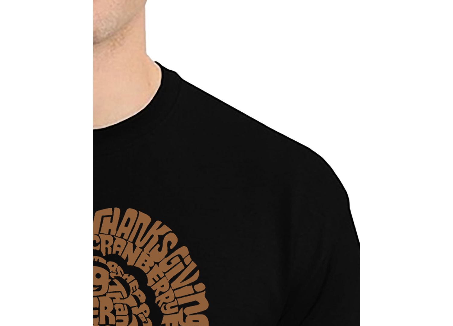 Men's Thanksgiving Turkey Word Art T-Shirt