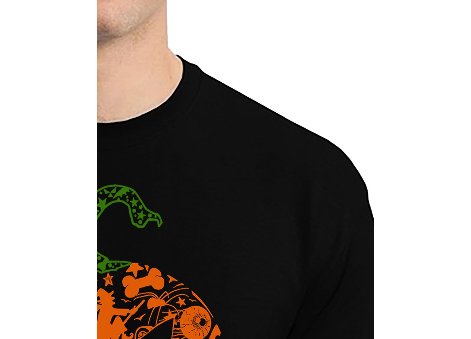 Men's Halloween Pumpkin Word Art T-Shirt