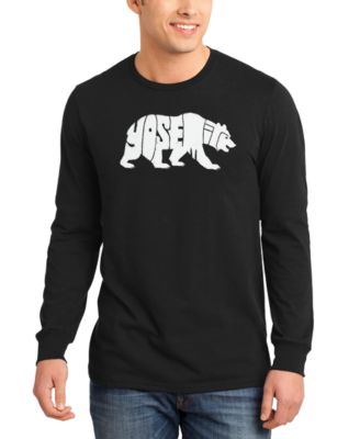 Men's Yosemite Bear Word Art Long-Sleeve T-Shirt