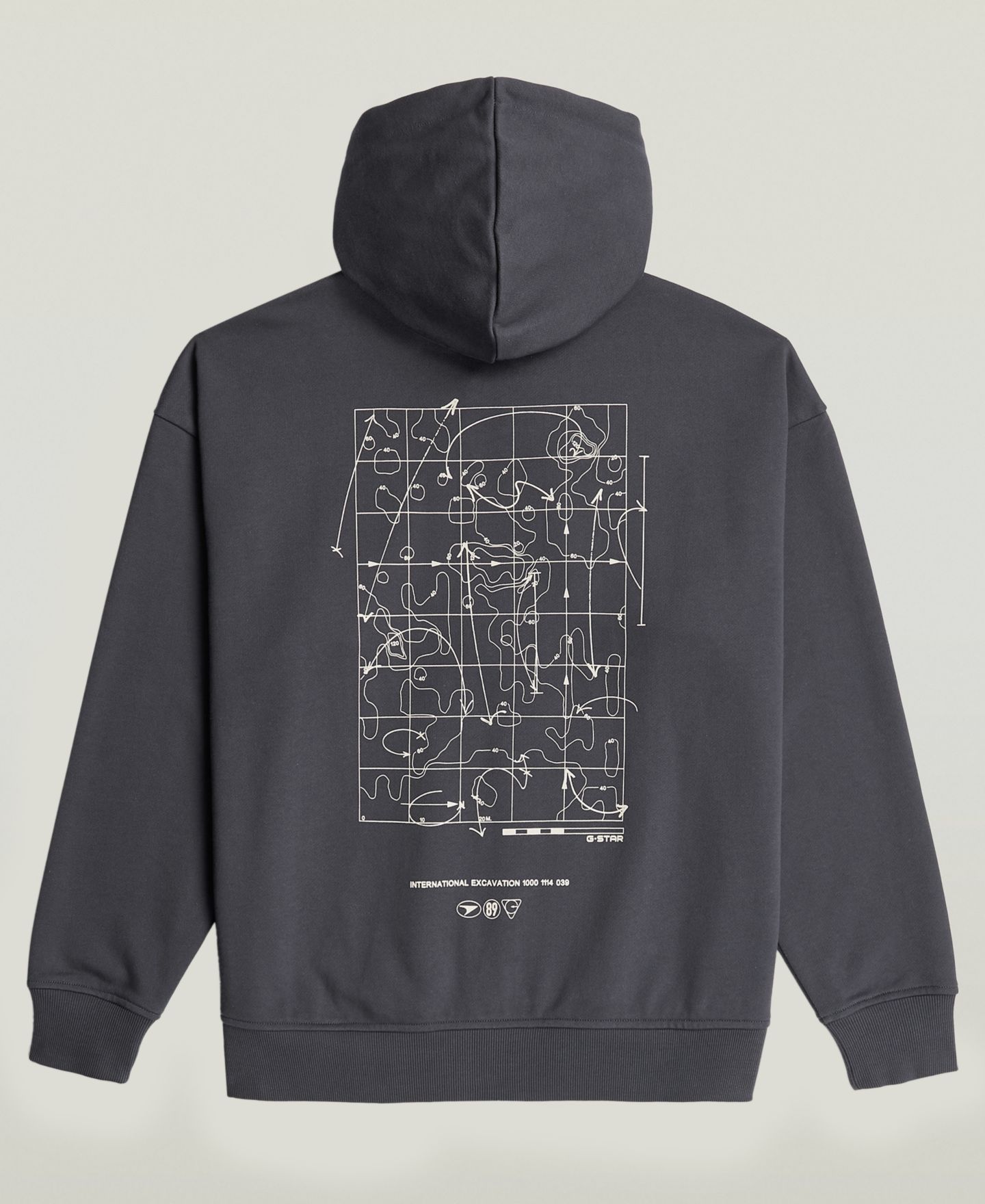 Мужской свитшот G-Star Raw Back Graphic Hooded Zip, цвет: Petrol — фото 6