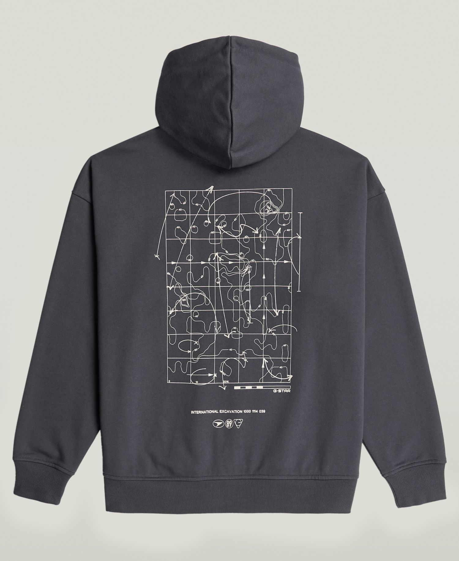 Men's Back Graphic Hooded Zip Sweatshirt