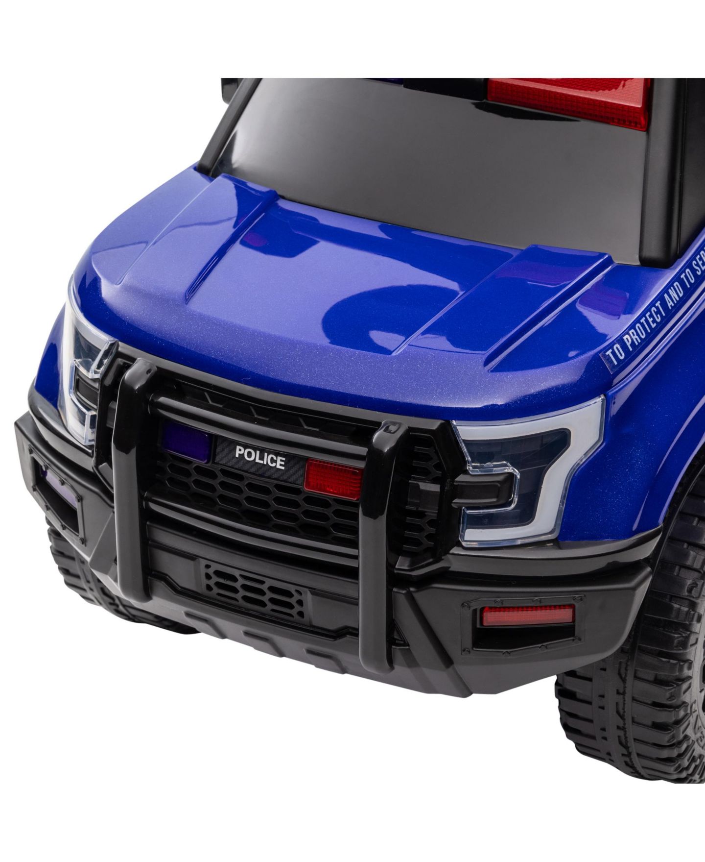 Детская игрушка Aosom Police Truck Style Sliding Ride-On with Pretend PA System and Under-Seat Storage, 1 Rider, Ages 1.5+ — фото 8
