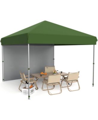 Outdoor 10x10 Pop Up Canopy Tent with 1 Removable Sidewall