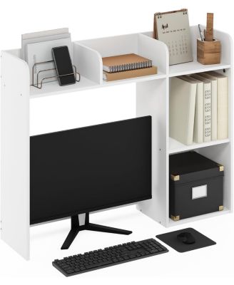 Classic Desk Shelf, 5-Shelf Desktop Hutch, Book Shelf, 3-Tier Desk Organzier, for Office Supplies, Office Desk Accessories, for Home Office