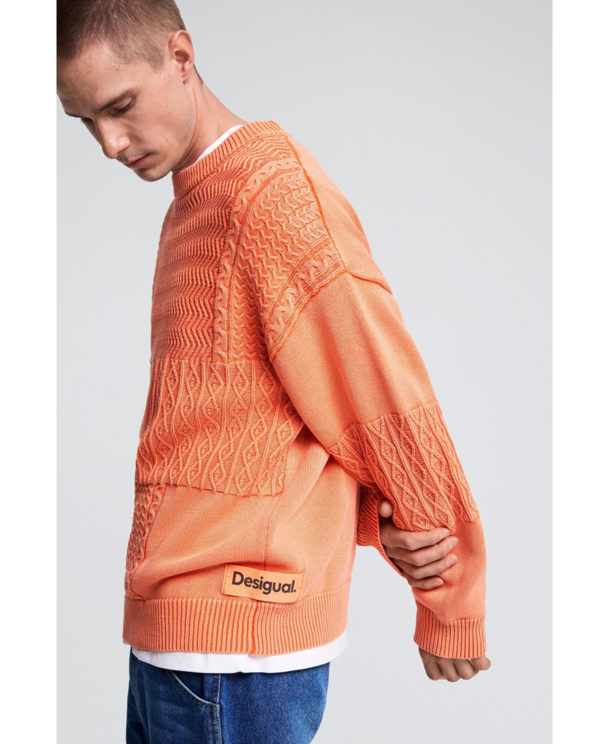 Desigual Men's Plain knit sweater