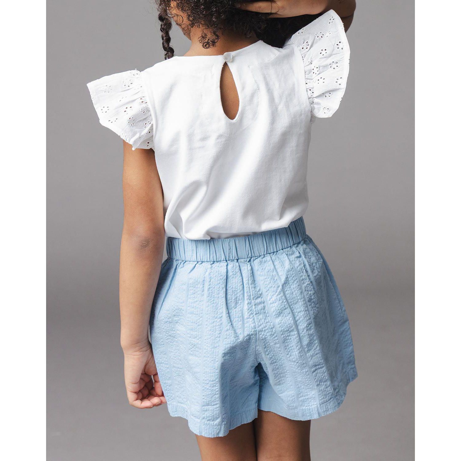 Little Girls Hope and Henry Organic Seersucker Pull-On Short