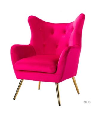 Avianna Wide Tufted Velvet Wingback Chair