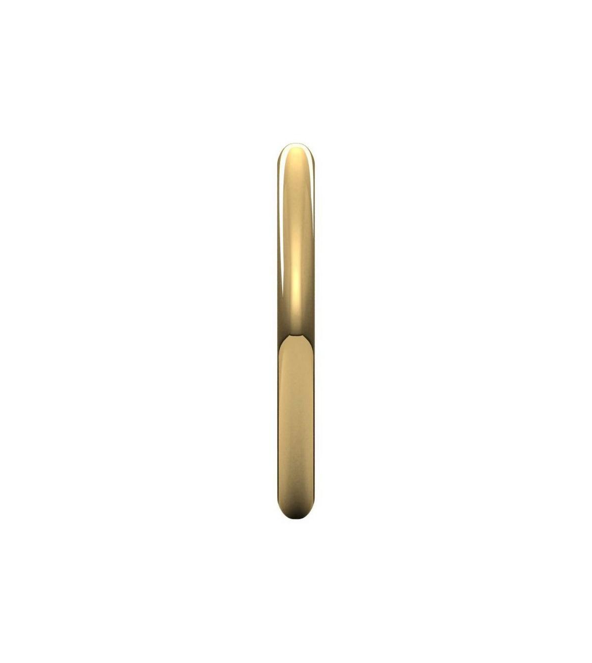 Curata Jewelry Solid 18k Gold 2mm Half Round Wedding Band Ring