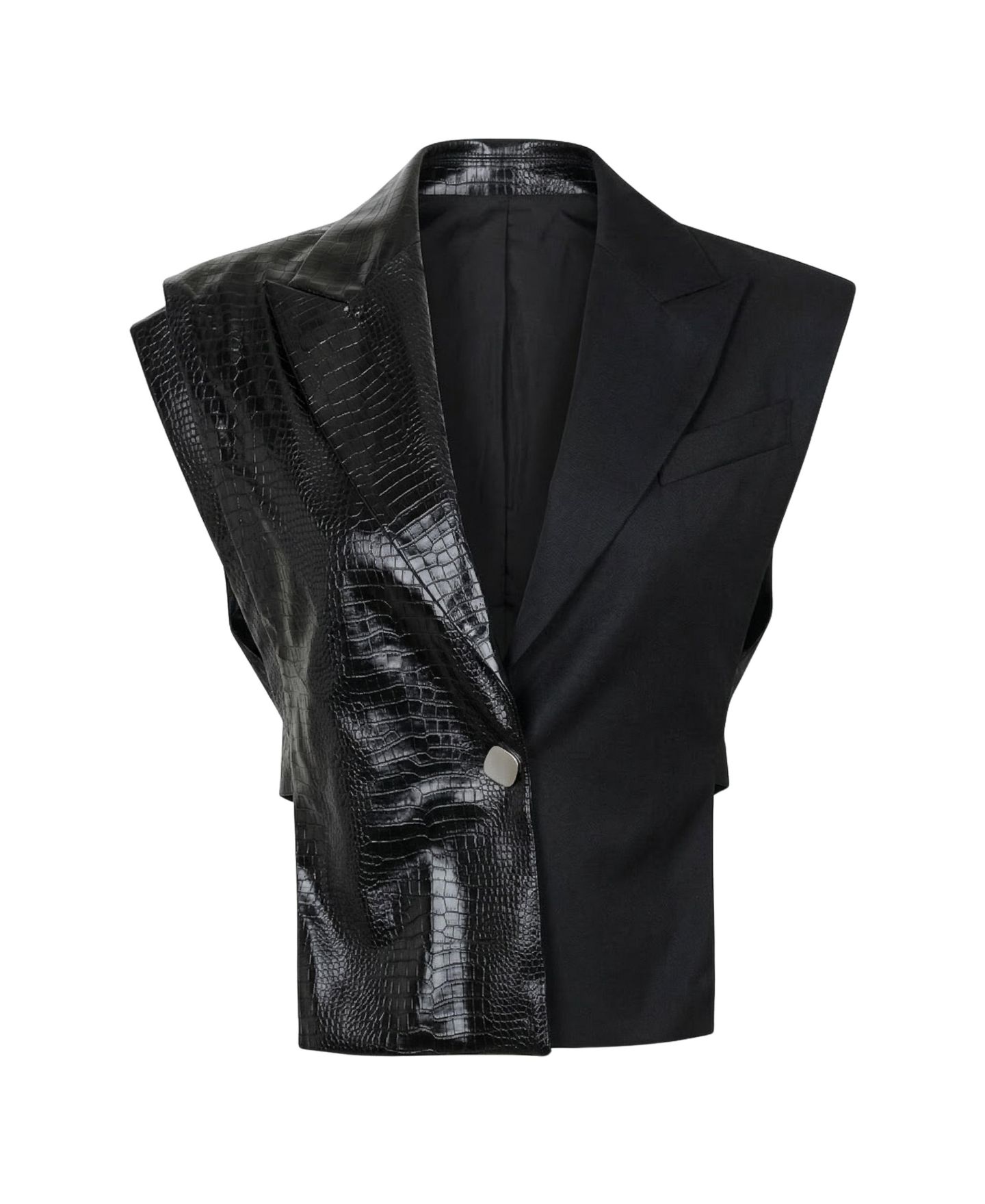 Женский пиджак Modenaire Mixed Texture Sleeveless Blazer — фото 6