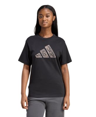 Women's Animal Print Short-Sleeve Cotton T-Shirt
