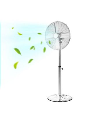 16 Inch Industrial Pedestal Fan 75 Degree Oscillating Aluminum Blade