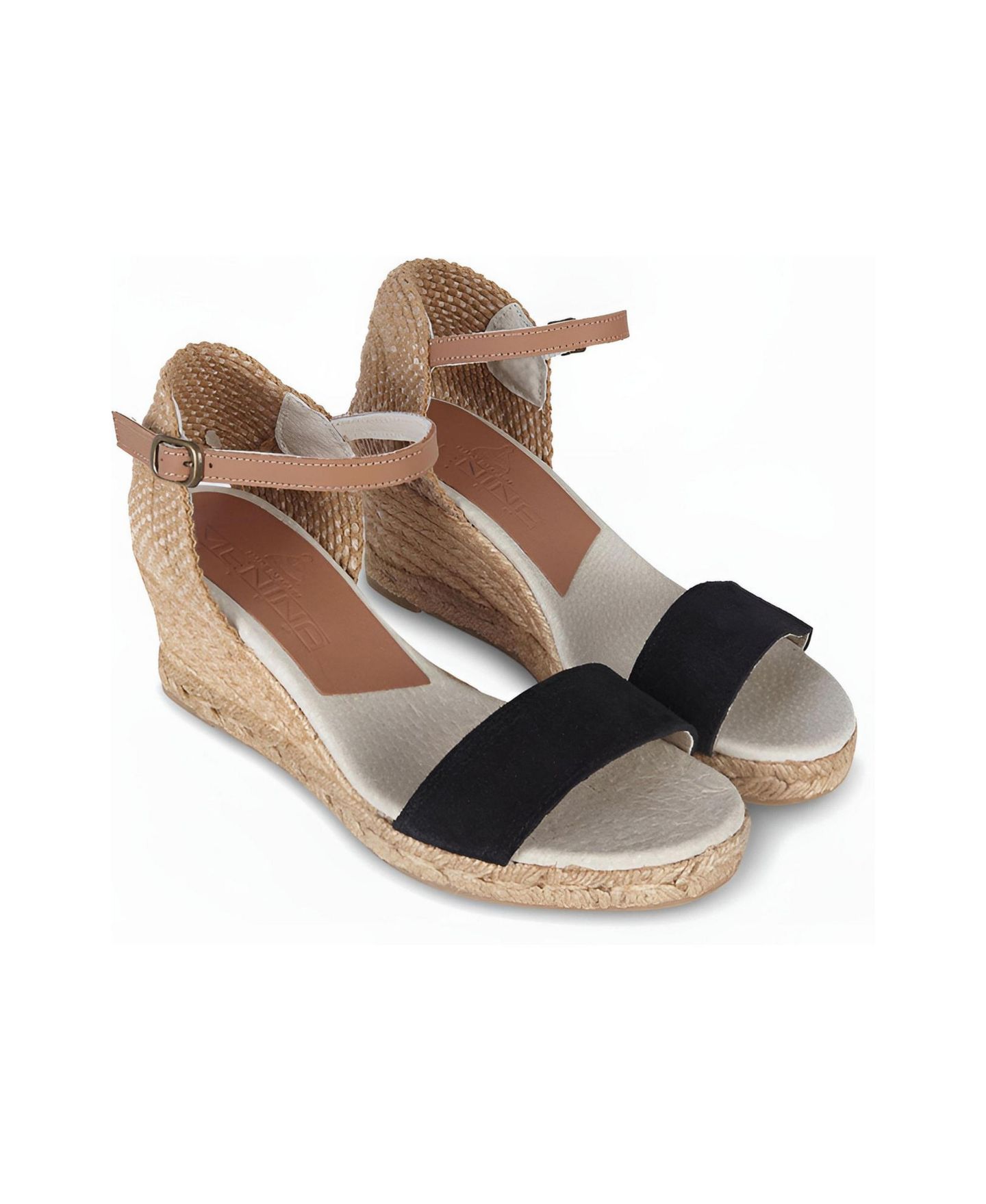 Женские сандалии Menina Step Jimena Single Band Wedges, цвет: Чёрный — фото 4