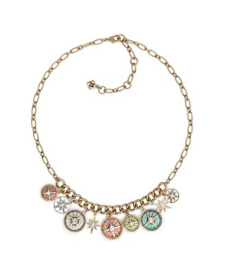Gold-Tone Plated Charm Necklace