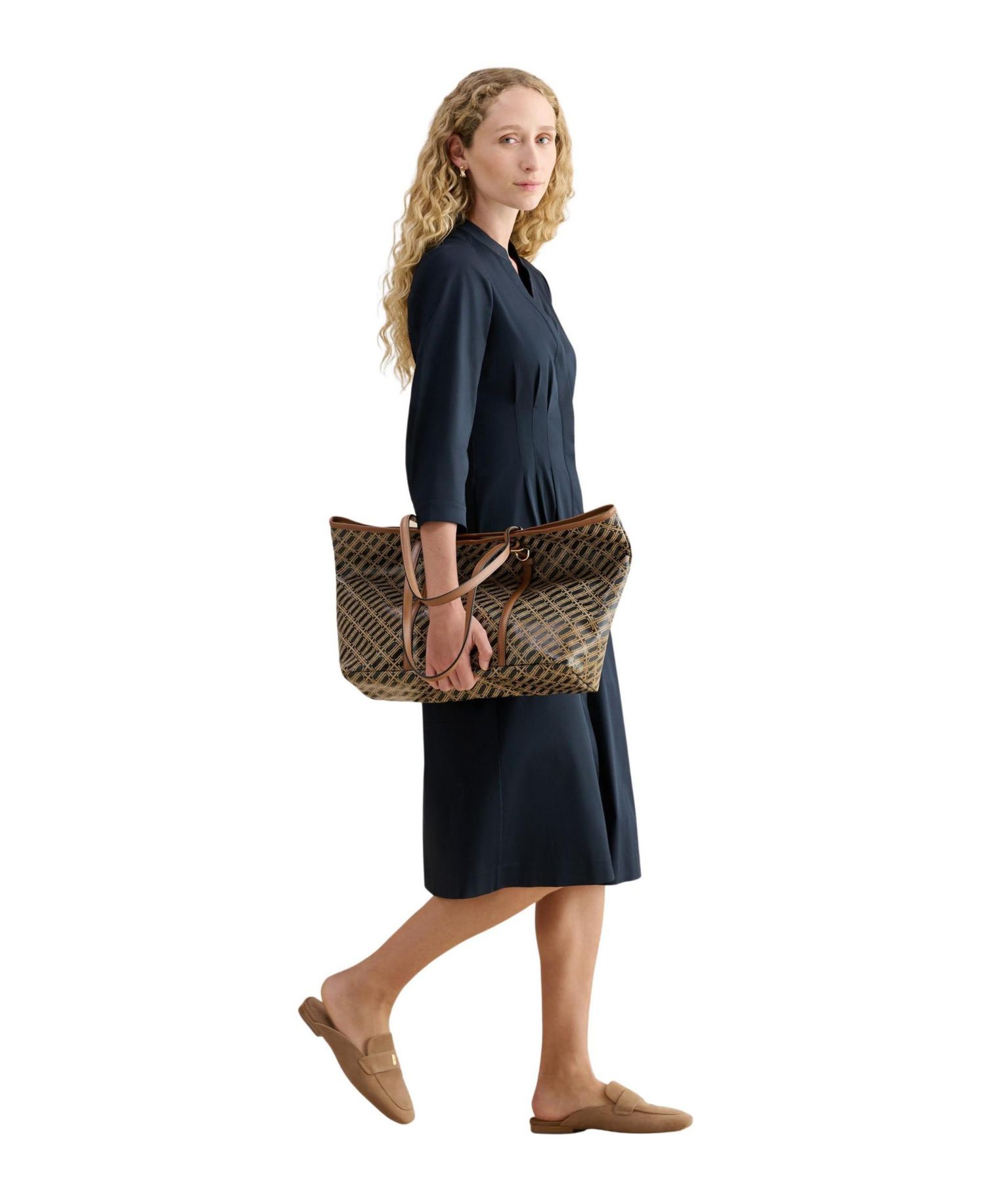 Women's Emmaline 3/4 Sleeve V-Neck Midi Dress