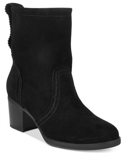 block heel slouch booties