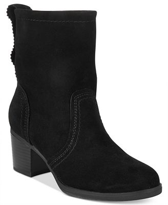 block heel slouch booties