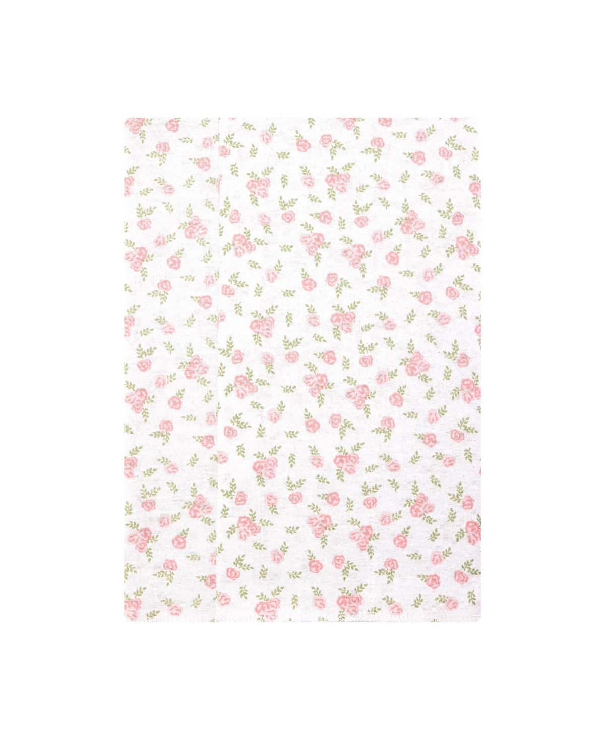Hudson Baby Girl Cotton Poly Flannel Burp Cloths -Pack, Tiny Rose