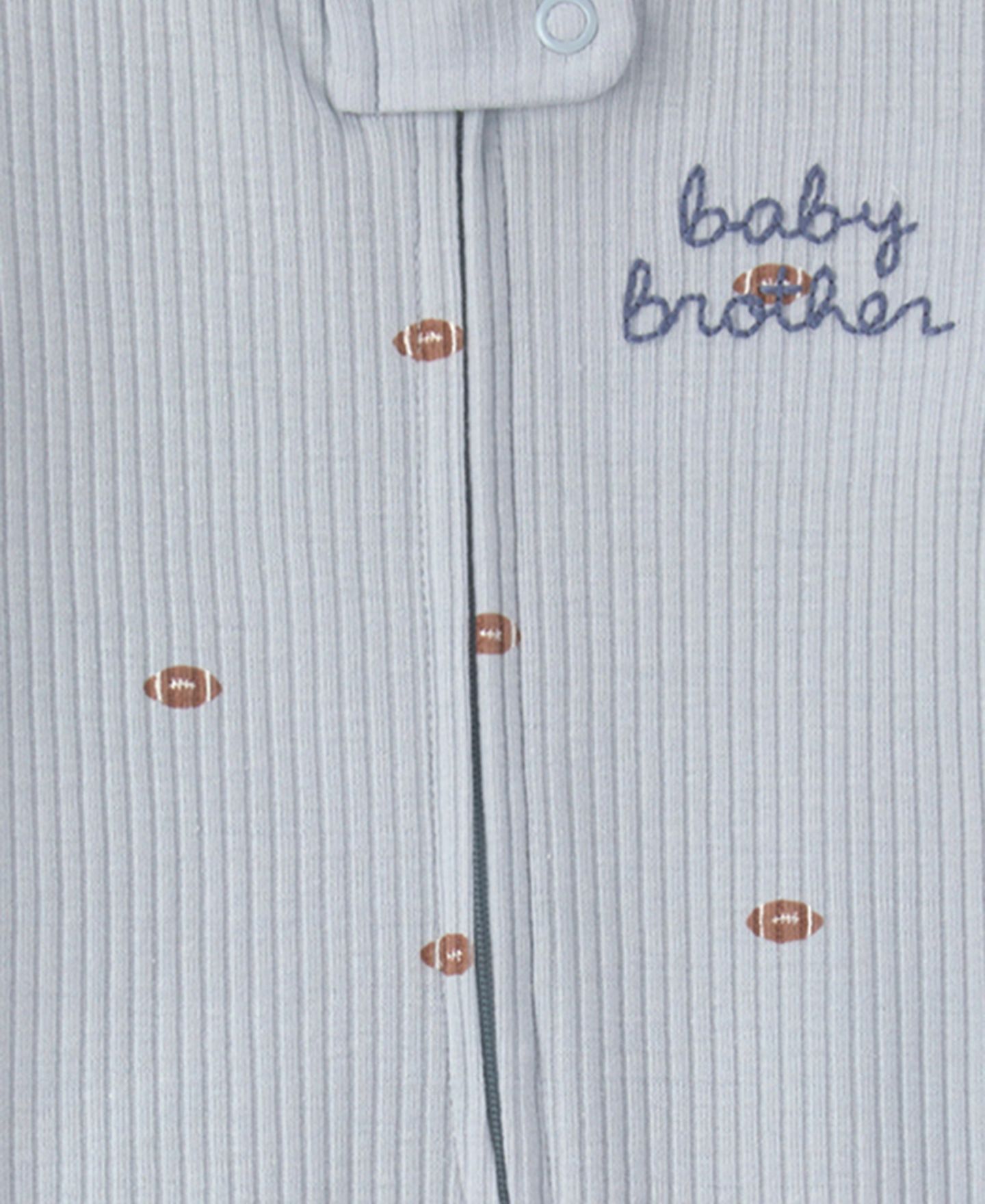Детский комбинезон Carter's с двусторонней молнией для малыша, цвет: Синий / Baby Brother — фото 3