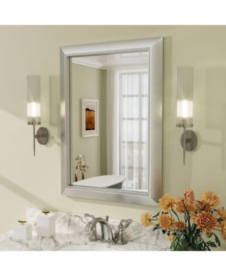 20" x 28" Inch Thick Metal Framed Wall Mirrors for Bedroom, Rectangle Wall-Mounted Mirrors