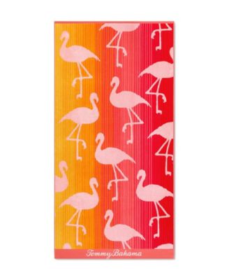 Flamingo Sunrise Yarn Dyed Beach Towel, 36" x 68"