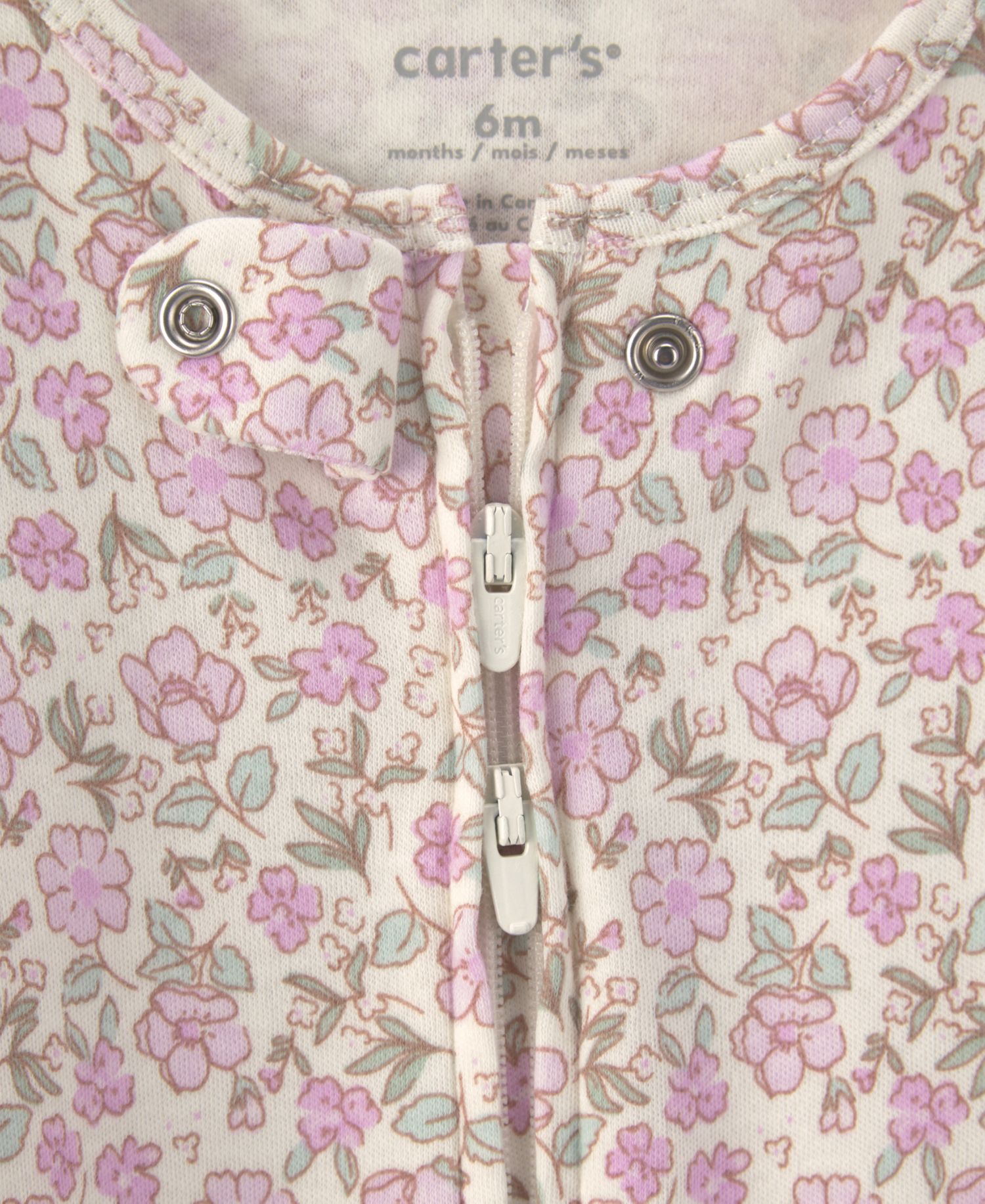 Baby Girl's Floral 2-Way Zip Sleep & Play
