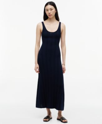 Women's Cotton Cable Pointelle Maxi Dress