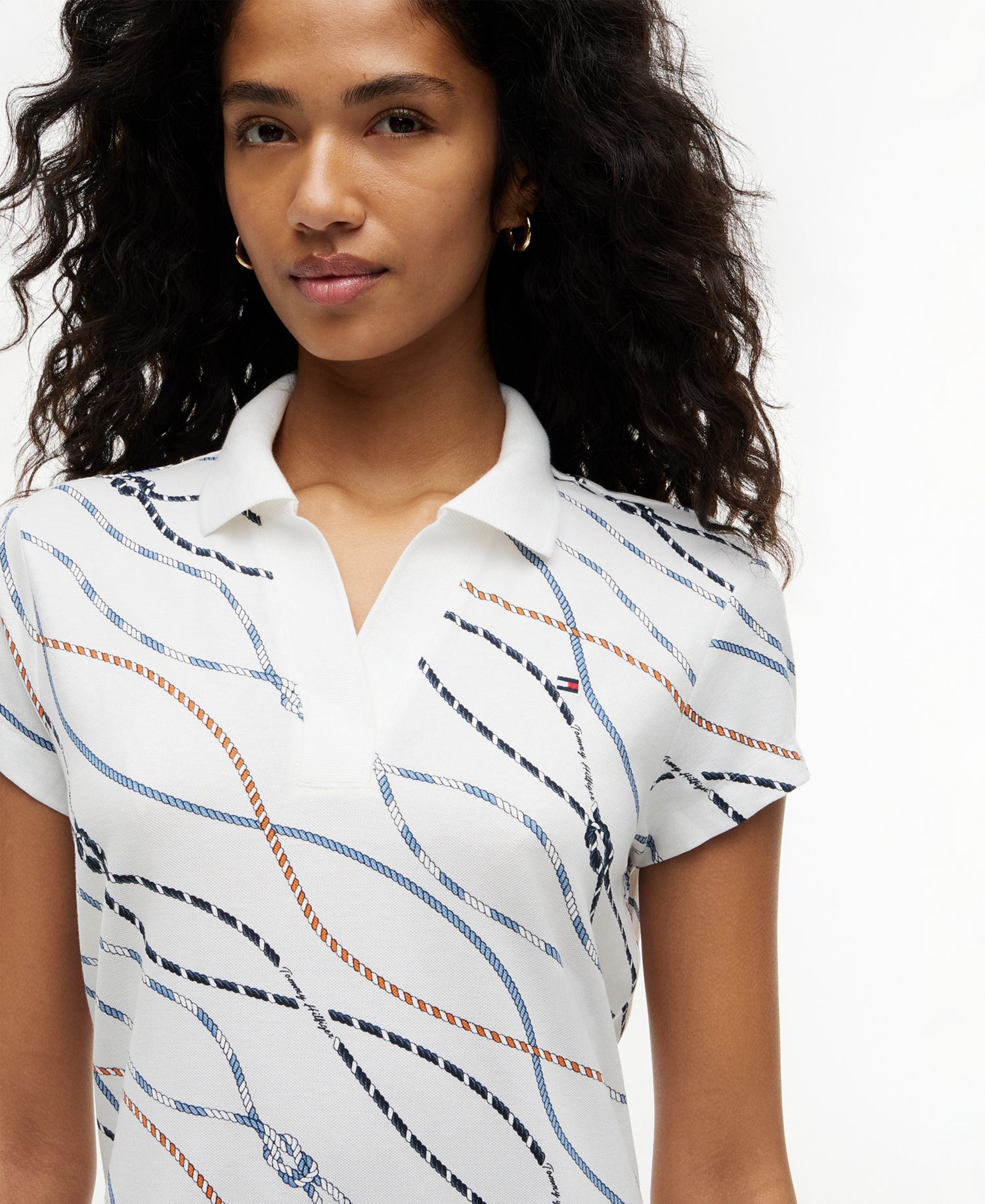 Women's Cotton-Blend Short-Sleeve Polo Dress