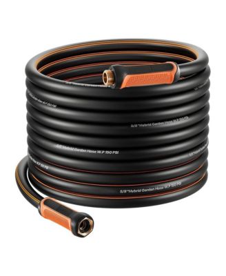 Garden Hose 75 ft 5/8" Heavy Duty 4-Layer Rubber Water Hose