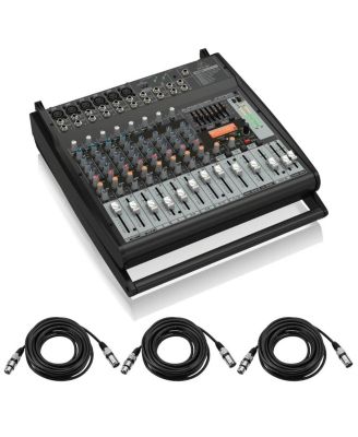 Europower PMP500 500W 12-Channel Powered Mixer with KLARK TEKNIK Multi-FX Proces sor, Compressors, FBQ Feedback Detection System