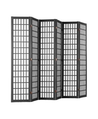 Room Divider 6 Panel Japanese Room Divider Folding Privacy Screen Indoor