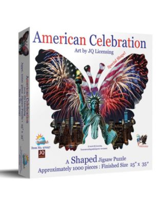 American Celebration 1000 piece Jigsaw Puzzle for Adults Shaped Fourth of July