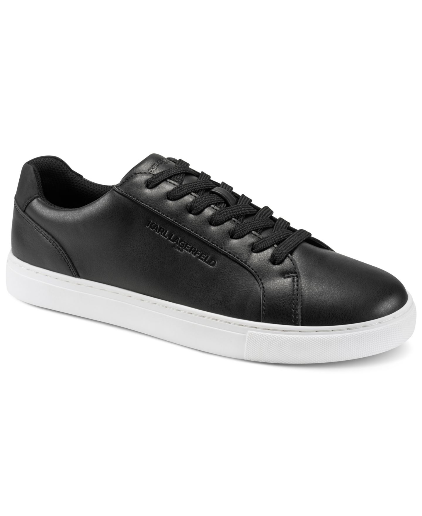 Мужские кроссовки KARL LAGERFELD PARIS Avenix Low Profile Embossed Logo, цвет: Чёрный — фото 1