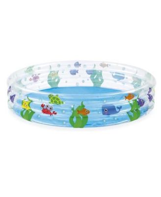 Themed Inflatable Kiddie Pool Ocean Design Easy Setup